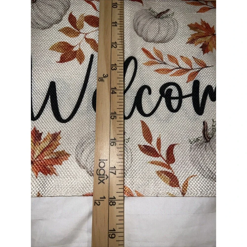 Welcome Pumpkin Fall Garden Flag Double-Sided Decorative Yard Flag 12“×18”
